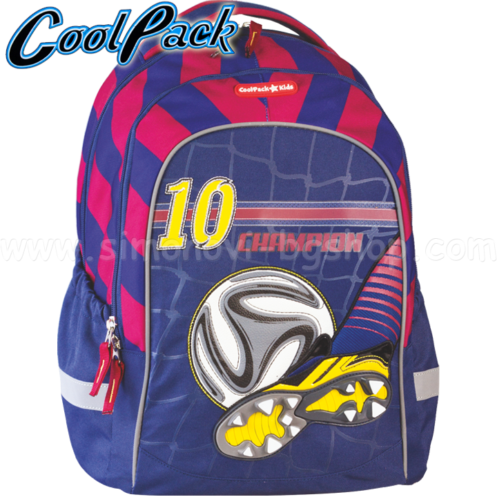 Cool Pack For Kids School Backpack Football Blue 66 396