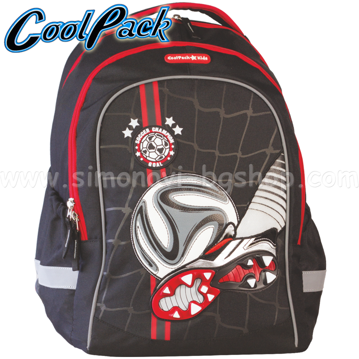 Cool Pack For Kids School Backpack Football Black 66 457