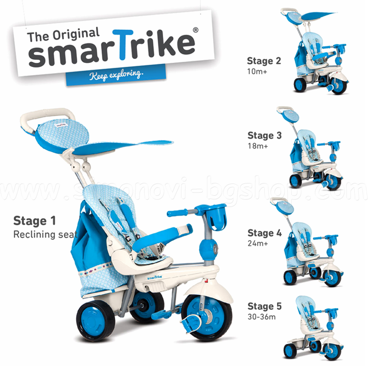 Smart Trike tricycle Children's Splash 5 in 1 Light Blue