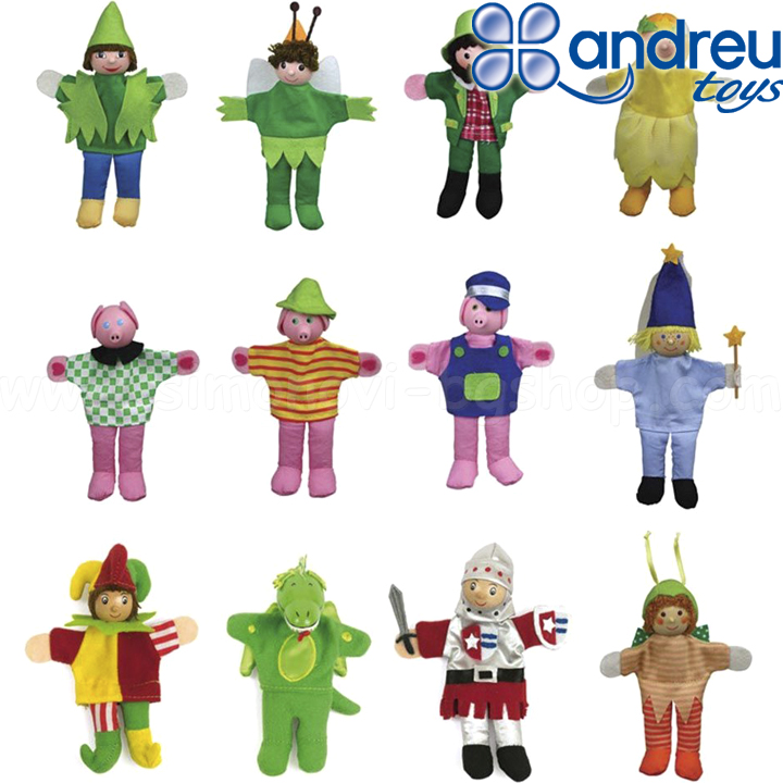 Andreu Toys Păpuși deget 12buc. 16041. Erou de basm