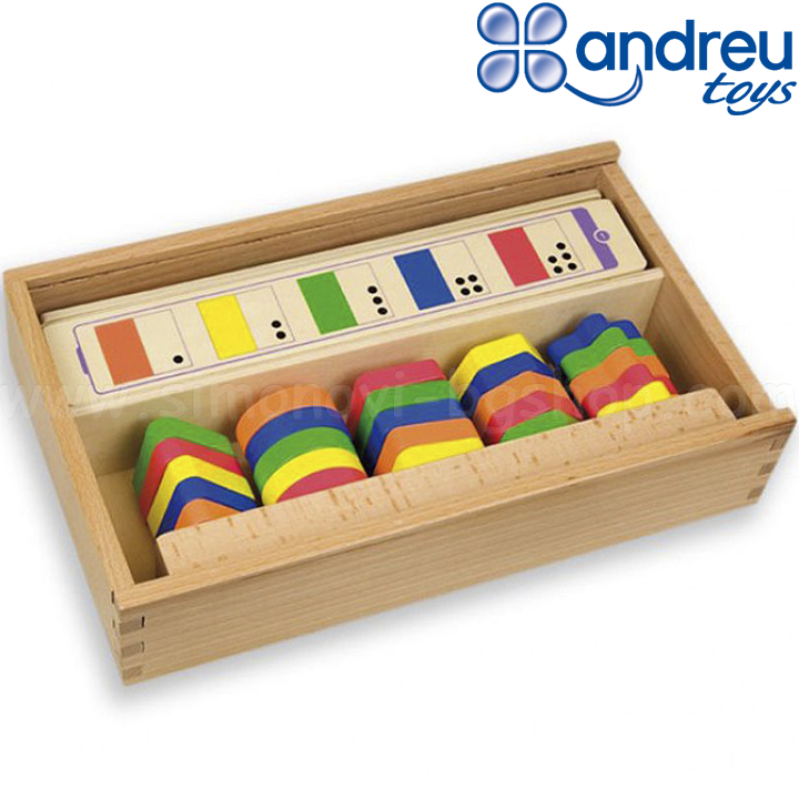 Andreu Toys - Joc logic din lemn - Forme și culori 16293A