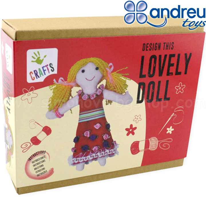 Andreu Toys DIY păpușă de cârpă 1240093