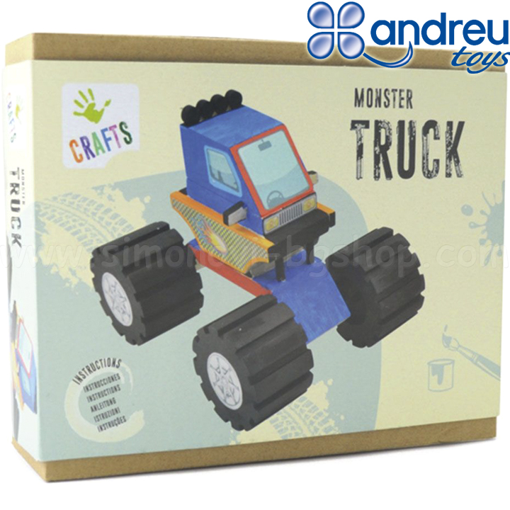 Andreu Toys DIY jeep din lemn MONSTER 1231002