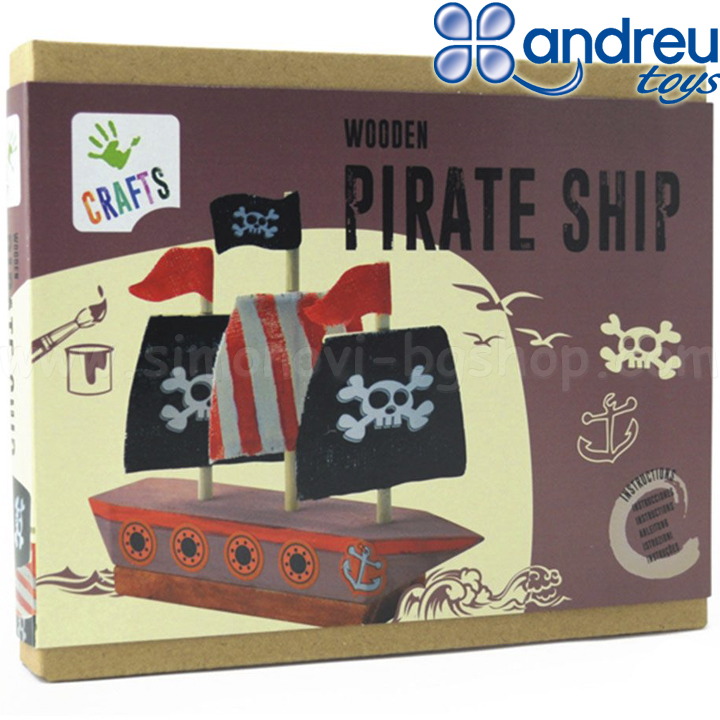 Andreu Toys Faceți-vă propria navă de lemn 1232012