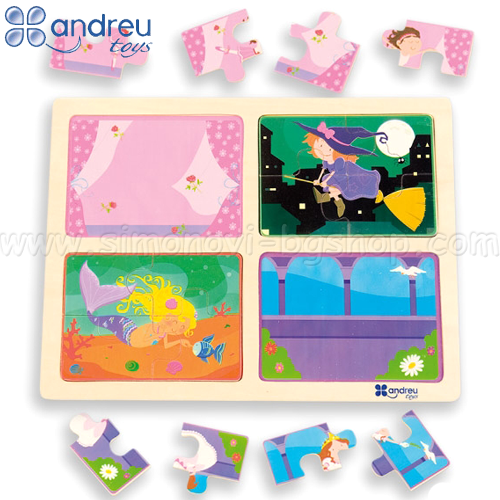 Andreu Toys - Puzzle "Fantasia" 4 x 4 puzzle pieces 16446