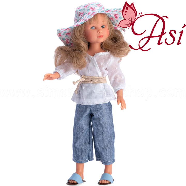 * Asi Doll Celia with jeans and hat 0166540