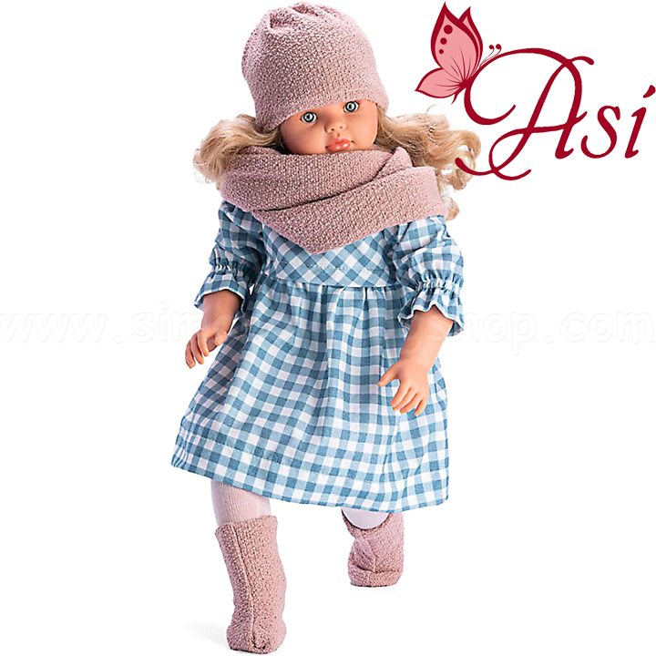 * Asi Peppa Doll with pink scarf and hat 0286350