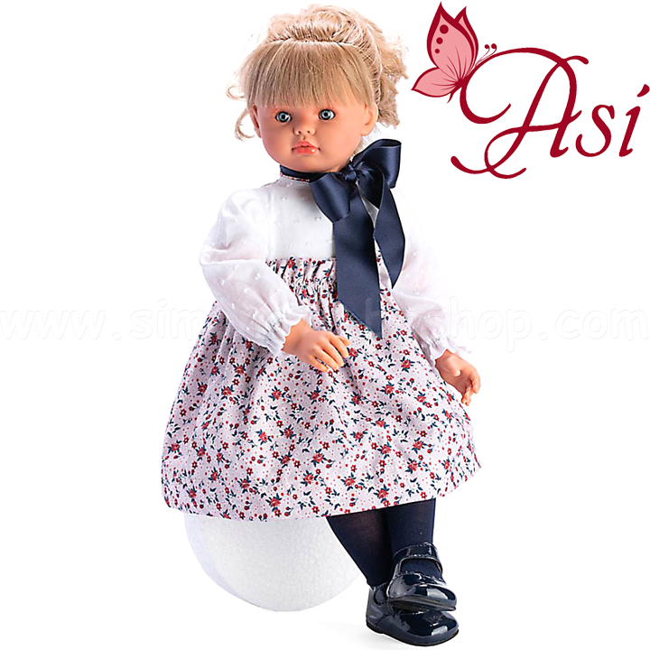 * Asi Peppa Doll with white shirt and blue ribbon 0286370