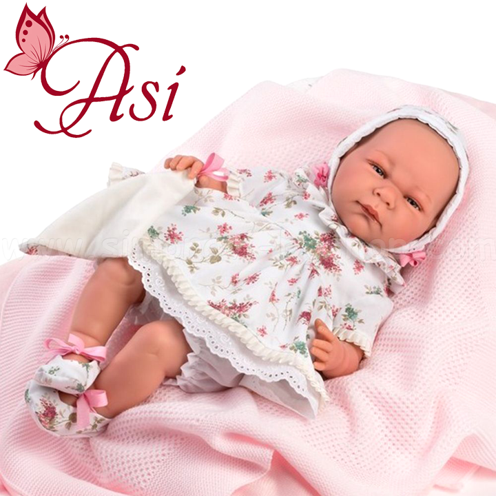 * Asi Baby doll Olivia with flower dress 46cm. Limited Edition 0465380