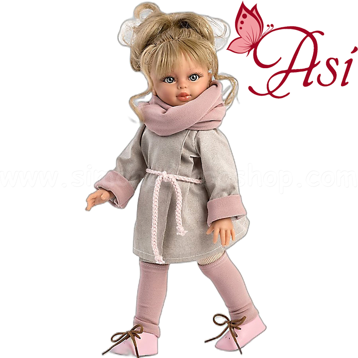 * Asi Sabrina Doll with short coat and pink scarf 0516130