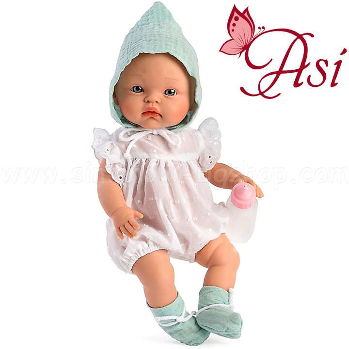* Asi Alex baby doll with white bodysuit with embroidery 0526080