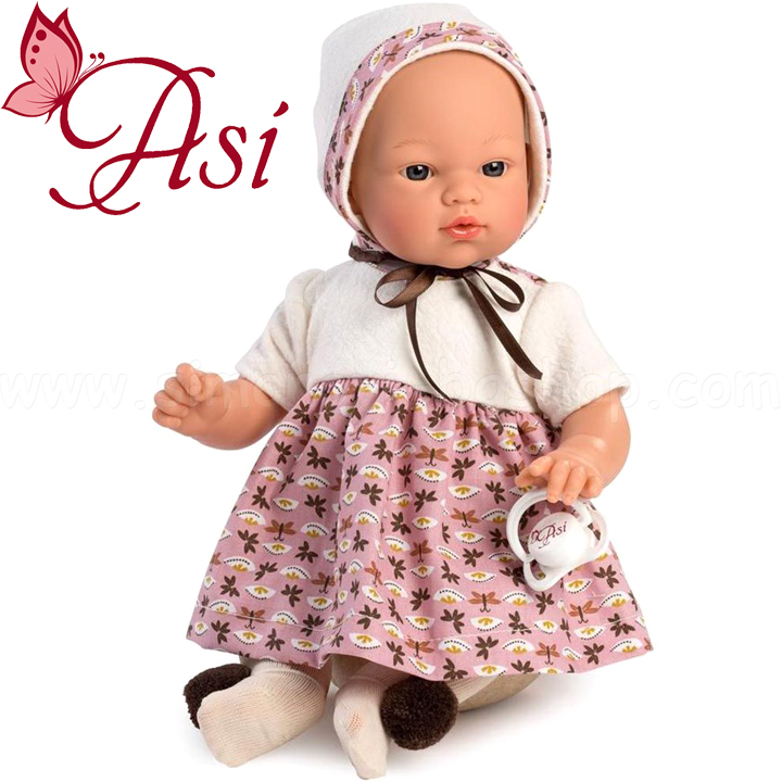 Asi Baby Coke doll with dress and slippers with pompoms