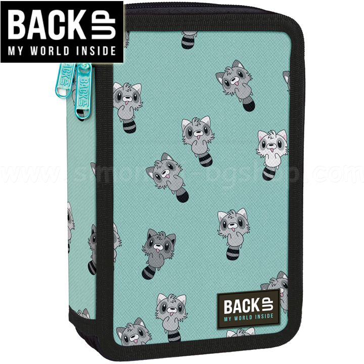 BackUP DW Ученическа пълен несесер с 2 ципа Raccoon 88737 BackUP DW Ученическа пълен несесер с 2 ципа Raccoon 88737