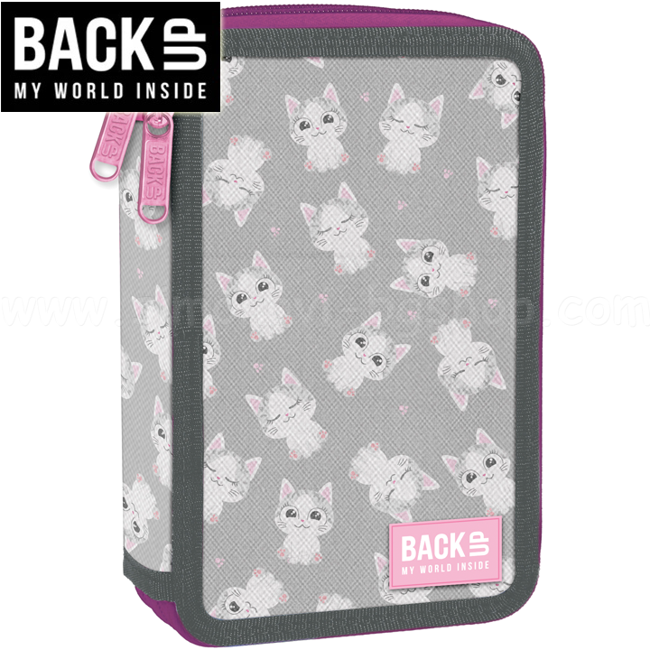 BackUP DW Ученическа пълен несесер с 2 ципа Kitty 88744 BackUP DW Ученическа пълен несесер с 2 ципа Kitty 88744
