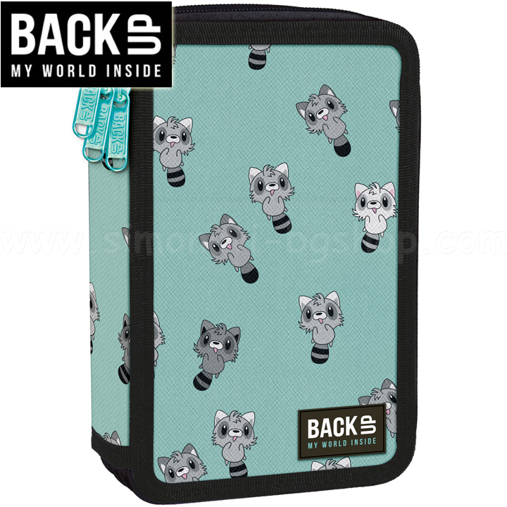 BackUP EW Ученическа пълен несесер с 3 ципа Raccoon 88867 BackUP EW Ученическа пълен несесер с 3 ципа Raccoon 88867