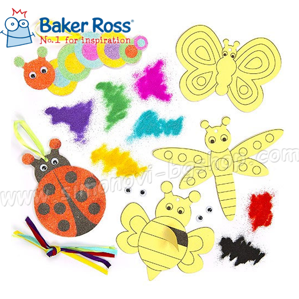 Baker Ross - Coloring with sand - funny bugs