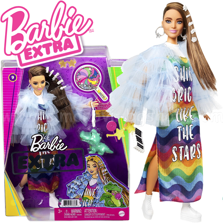 * Barbie Extra Barbie Doll with pet and accessories GYJ78