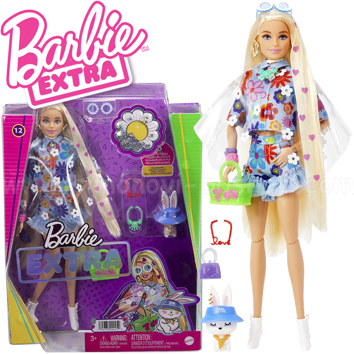* Barbie Extra Barbie Doll with pet and accessories HDJ45 #12