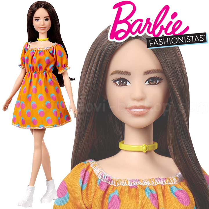 *Barbie Fashionistas -   Long Brunette Hair GRB52 Doll #160