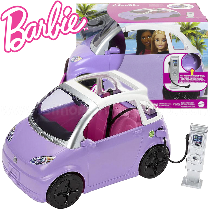 * Mașină electrică Barbie Barbie cu stație de încă