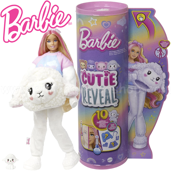 * Set Papusa Surpriza Barbie Color Cutie Reveal - Sortiment Lamb HKR03