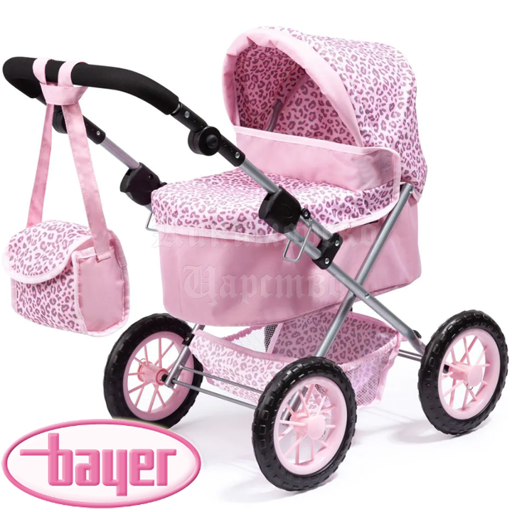 * Carucior pentru papusi Bayer TRENDY cu geanta roz 13002AA