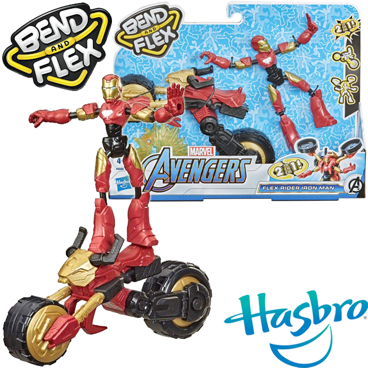 *Hasbro Avengers Bend And Flex    IRON MAN   F0244