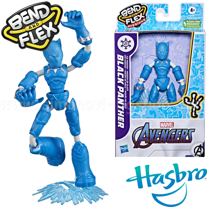 * Hasbro Bend And Flex Stretching figure Black Panther F4008