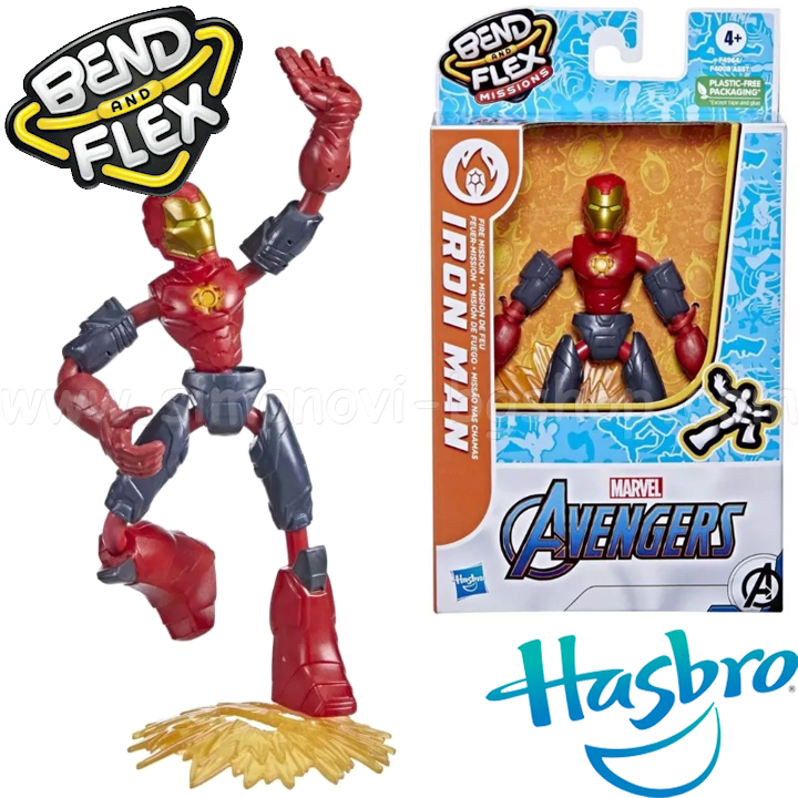 * Hasbro Bend And Flex Stretching figure Iron ManF4008