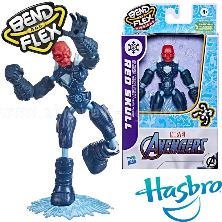 * Hasbro Bend And Flex Stretching figure Red Skull F4008