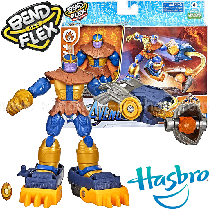 *Hasbro Avengers Bend And Flex Missions    21 ThanosF5869