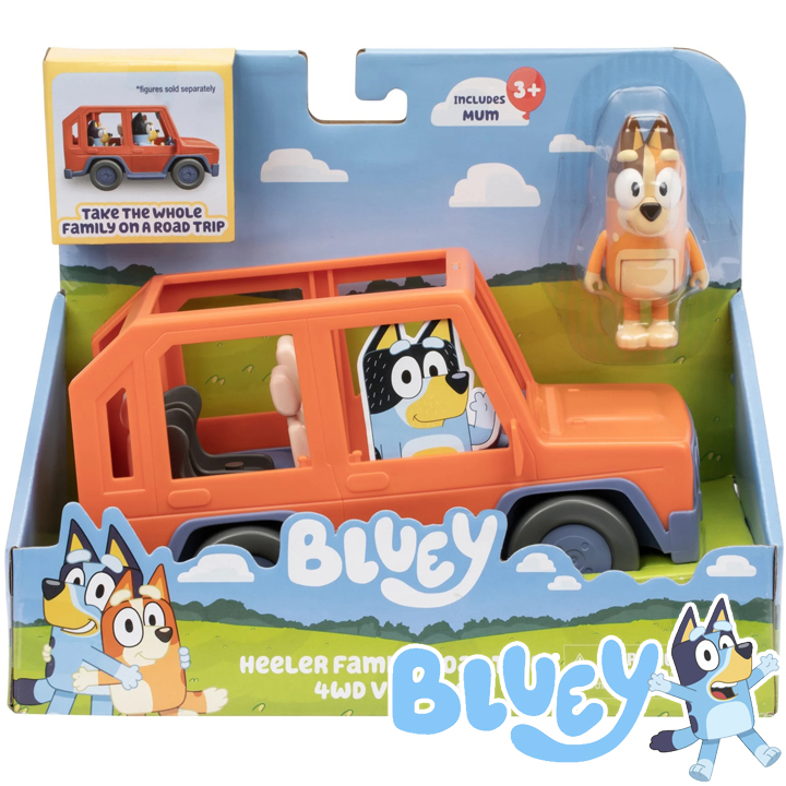 *BLUEY Семеен автомобил Heeler Family 4WD с фигурка Chilli 17661 *BLUEY Семеен автомобил Heeler Family 4WD с фигурка Chilli 17661