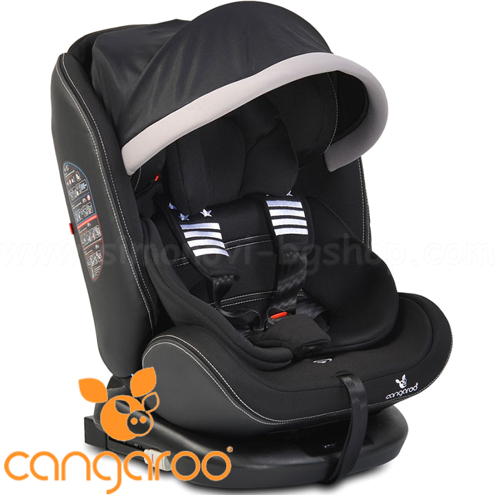 * Cangaroo Car seat 1-2-3 (0-36 kg.) PILOT Black