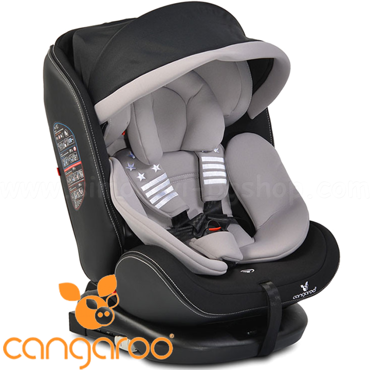 * Cangaroo Car seat 1-2-3 (0-36 kg.) PILOT Grey
