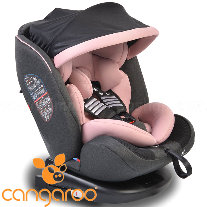 * Cangaroo Car seat 1-2-3 (0-36 kg.) PILOT Pink