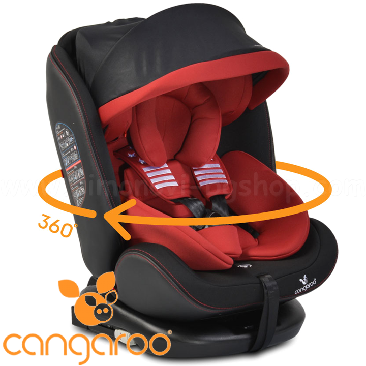 * Cangaroo Car seat 1-2-3 (0-36 kg.) PILOT Red