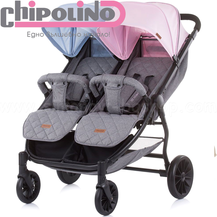 Cărucior Chipolino combinat pentru gemeni 2 Classy KBCL02104BP