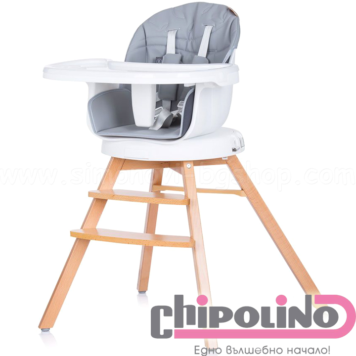 Chipolino Dining chair 3in1 Roto 360  Platinum STHRT02201PL