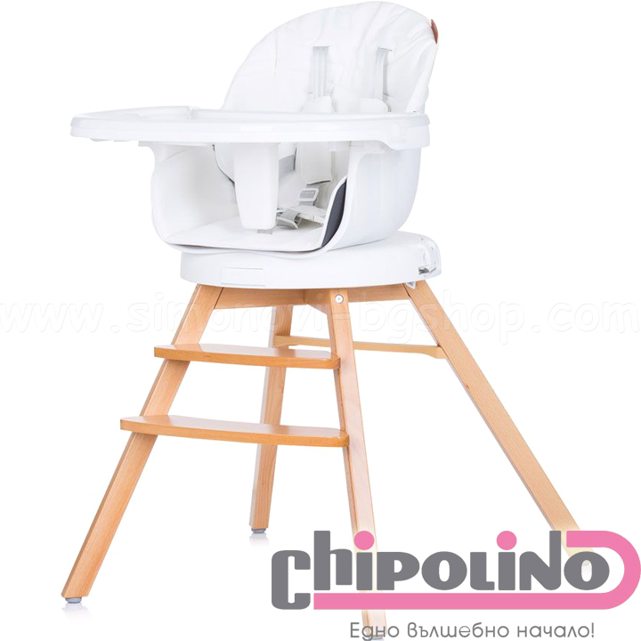 Chipolino Dining chair 3in1 Roto 360  White STHRT02204IV
