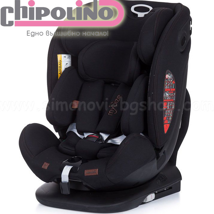 2022 Chipolino Car seat I-Size 360 Isofix Black STKMS02201RA
