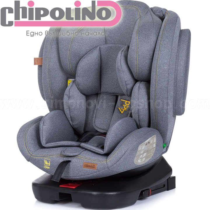 2022 Chipolino Car seat 0-18kg I-Size 4 Kid 360  Platinum STK4K0222Pl