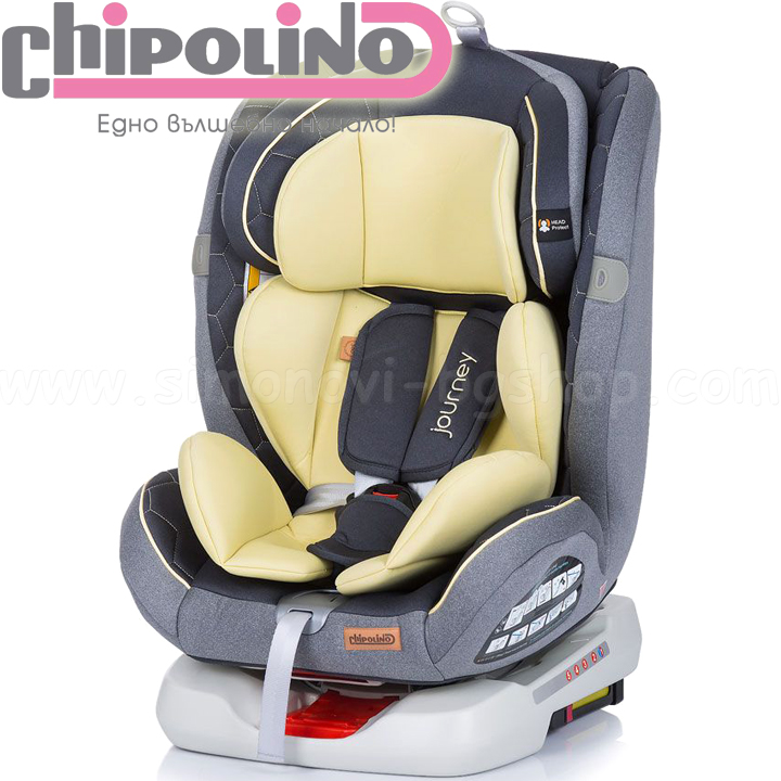 2022 Chipolino Car seat 0-36kg Journey Isofix 360  Banana STKJR02204BA