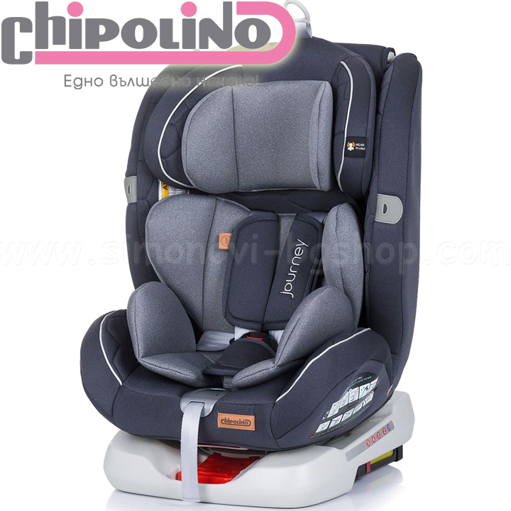 2022 Chipolino Car seat 0-36kg Journey Isofix 360  Platinum STKJR02202PL