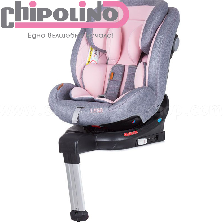 2022 Chipolino Car table 0-36kg Lego Isofix 360  Powder STKLE0224BH
