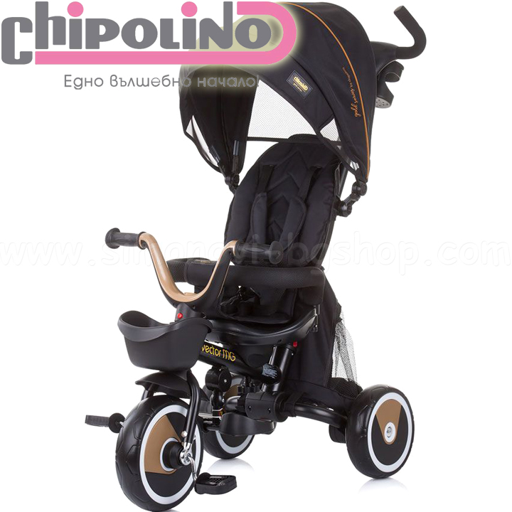 Chipolino Tricycle with canopy Vector MG 360  Black TRKVEM221RA