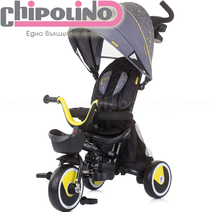 Chipolino Tricycle with canopy Vector MG 360  Platinum TRKVEM222PL
