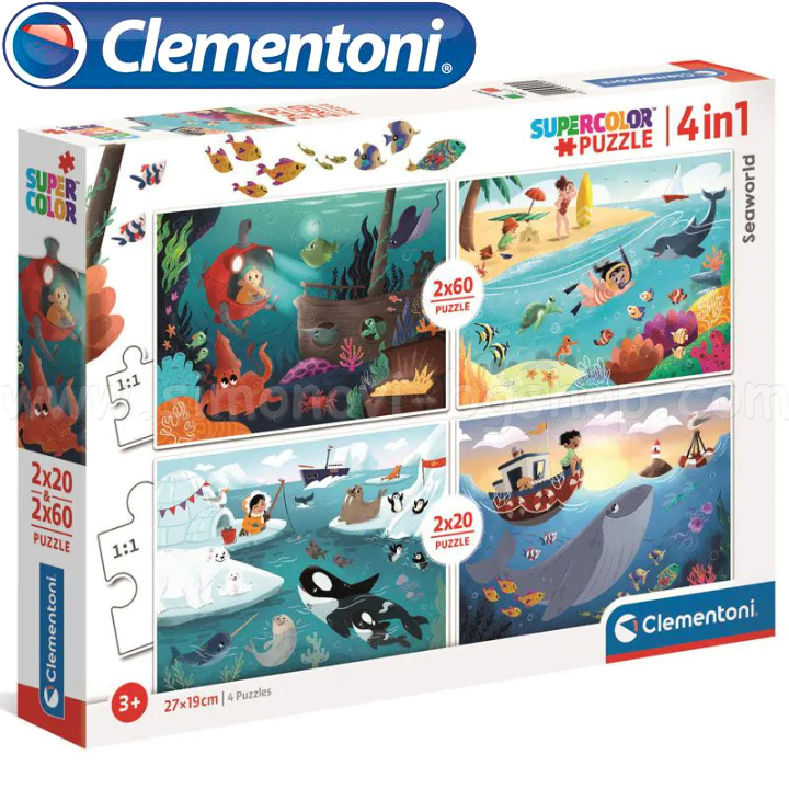 * Clementoni  2x20+2x60. Seaworld21308
