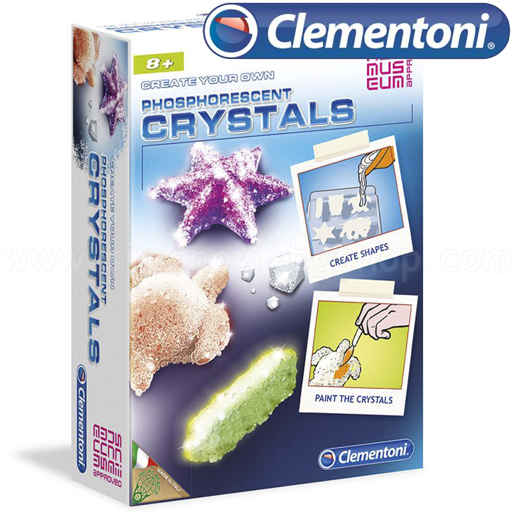 Clementoni Set Phosphorescent Crystals Science Play 61277