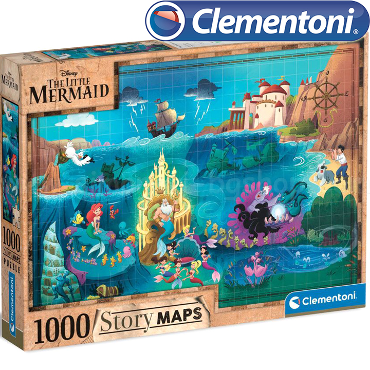 Clementoni  1000. Disney Story Maps   39664