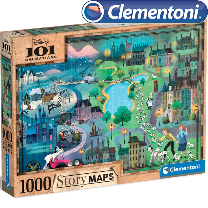 Clementoni  1000. Disney Story Maps 101  39665
